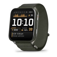 Спортивний годинник Garmin Venu X1 Moss із титановим корпусом та хакі нейлоновим ремінцем ComfortFit 010-02980-03
