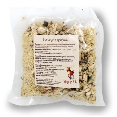 Кус-кус з грибами  Happy Elk прозора упаковка