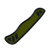 Накладка на ніж Victorinox 111мм green,black передня з лого (V+)