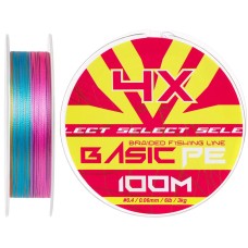 Шнур Select Basic PE Multicolor 100m #3.0/0.26mm 45lb/20.8kg