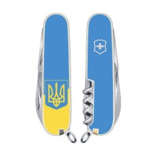 CLIMBER UKRAINE  91мм/14функ/бел /штоп/ножн/крюк /желт-голуб. с Гербом/голуб.