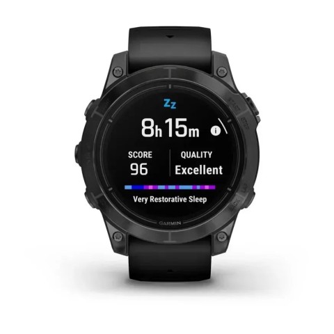 Смарт-годинник Garmin epix Pro Gen 2 Standard Edition (47мм) сланцево-сірий з чорним ремінцем