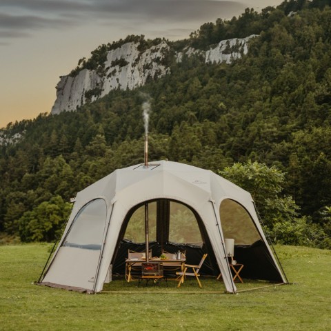 Тент для кемпінгу Naturehike CNK230WS014, 4.6 м * 4,0 м, бежевий