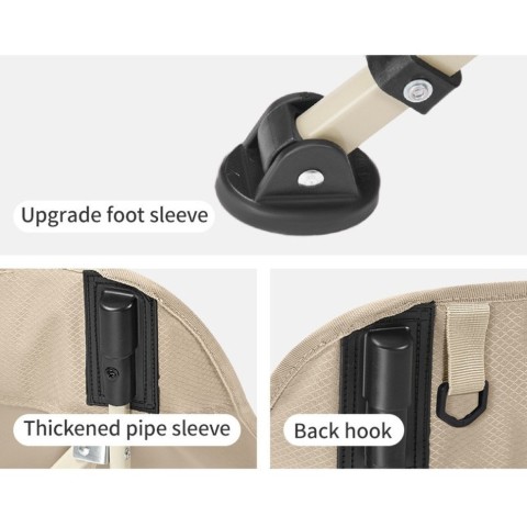 Стілець складаний Naturehike Stellaluna T04 CNK2550JJ022, вуглецева сталь, хакі