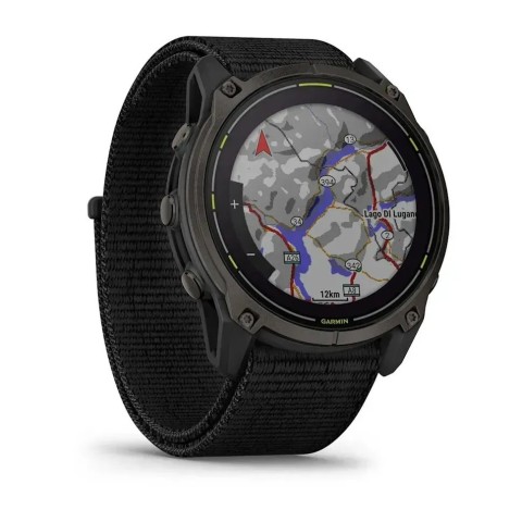 Смарт-годинник Garmin Enduro 3 з чорним нейлоновим ремінцем