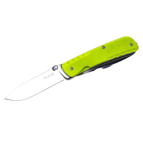 Багатофункціональний ніж Ruike Trekker LD43, (8.5 см) 12C27 / G10 зелений, 15 інстр.