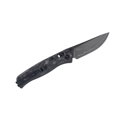 Нож SRM Medal 255L-FB2, Lam. 140Cr, shred carbon-fiber, черный