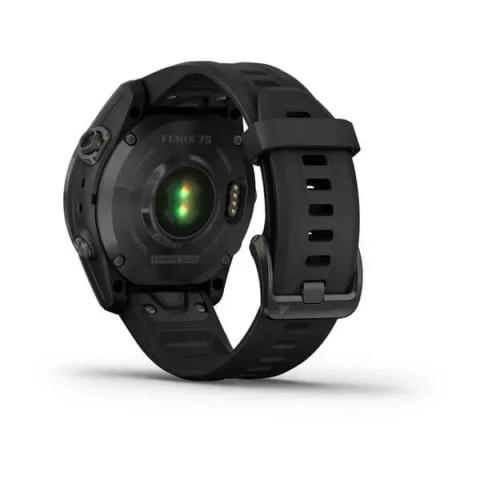 Смарт-годинник Garmin fenix 7S Sapphire Solar карбоново-сірий титановий DLC з чорним ремінцем