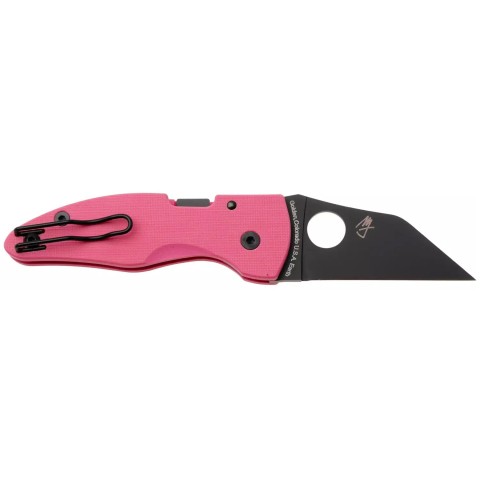 Нож Spyderco MicroJimbo Black Blade ц:pink