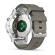 Смарт-годинник Garmin fenix 5S Plus Sapphire білий з сірим замшевим ремінцем
