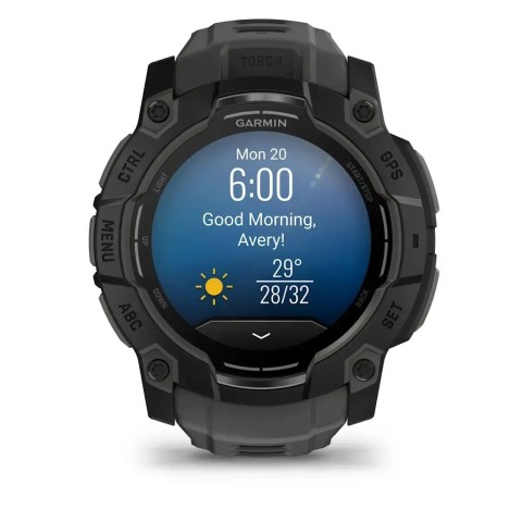 Смарт-часы Garmin Instinct 3 (50 мм) AMOLED черные/угольные