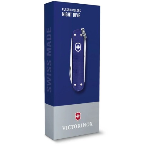 Ніж Victorinox Classic SD Alox Colors Night Dive 58мм,5функ,ріфл.син