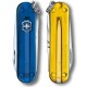 Ніж Victorinox Classic SD Ukraine 58мм,7функ,син.прозор-жовт.прозор