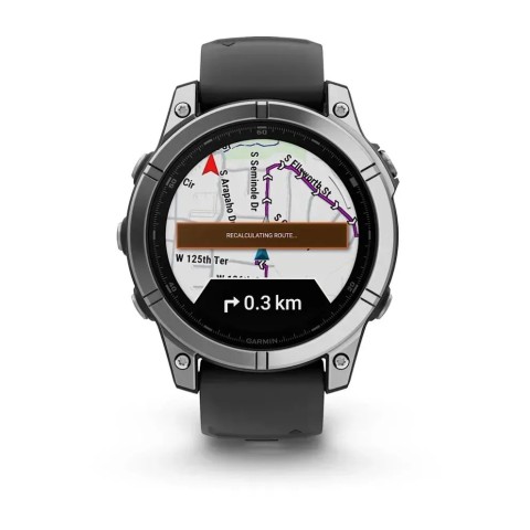 Смарт-часы Garmin fenix E (47 мм) нержавеющая сталь/черный