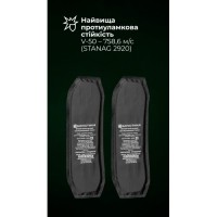 Балістичні пакети для ергономічних плечових демпферів для плитоноски “М4” XS-XL (2 шт | 2 клас | 255 г | НВМПЕ ✡ Ізраїль) ТМ Балістика