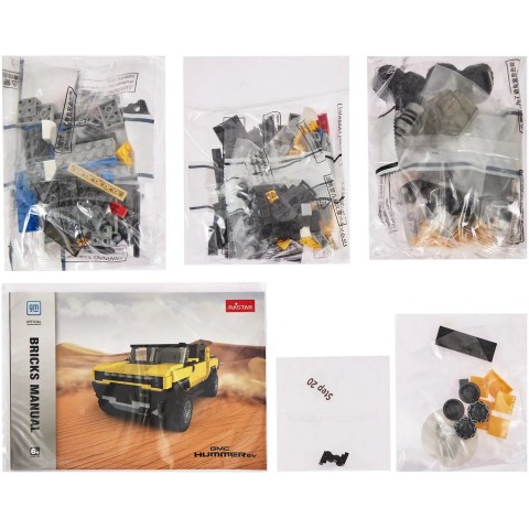 Машинка Rastar Hummer EV конструктор bricks 1:30 ц:оранжевый