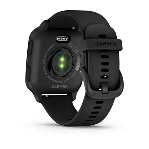 Смарт-годинник Garmin Venu Sq 2 Music Edition чорний з грифельним безелем