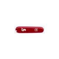Накладка на ніж Victorinox 91мм red передня з лого & fish (Va+)