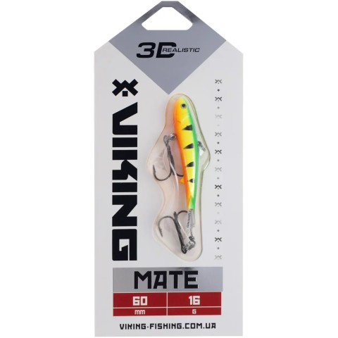 Балансир Viking Fishing Mate Ice Jig 60mm 17g #04 Fire Perch
