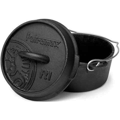 Казан Petromax Dutch Oven чугунный плоское дно 0,9 л
