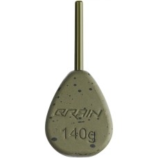Грузило Brain In-Line Flat Lead 140g 2шт/уп green