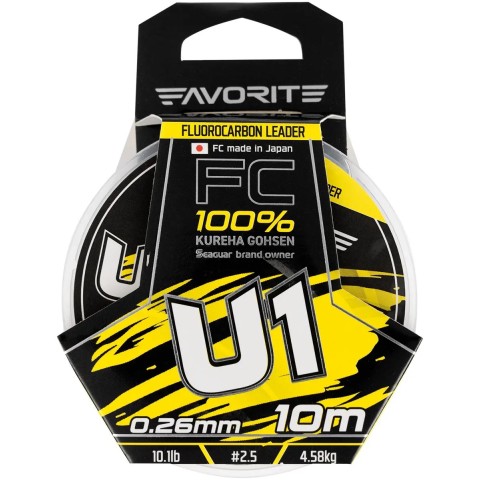 Флюорокарбон Favorite U1 FC 10m #2.5/0.26mm 10.1lb/4.58kg