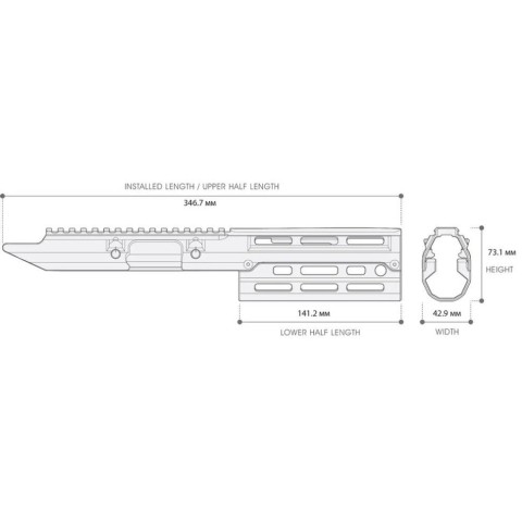 Цівка Leapers UTG PRO Monolithic M-LOK для MP5