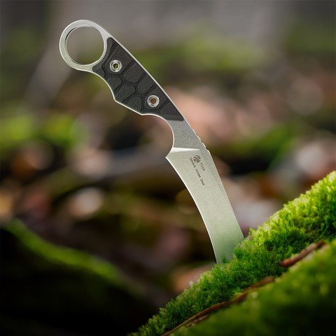 Ніж фіксований туристичний Ruike FS68, (8.6 см) 14C28N / G10 чорний