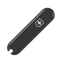 Накладка на ніж Victorinox 58мм black передня з лого (Fa+)