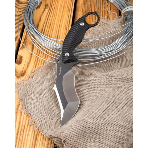 Ніж фіксований мисливський Ruike F181-B1, (11.5 см) 14C28N / G10 чорний