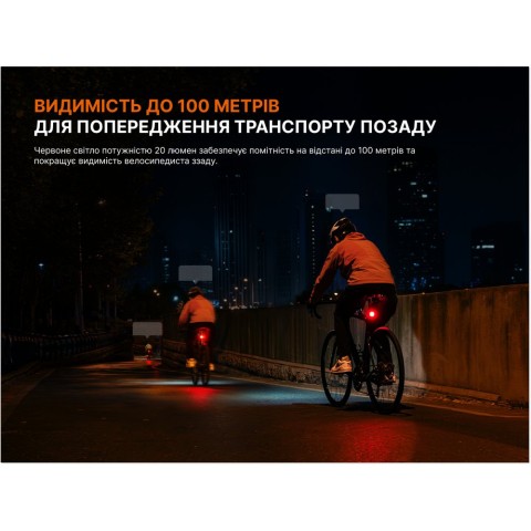 Комплект велофар (передня+задня) Fenix BC28R