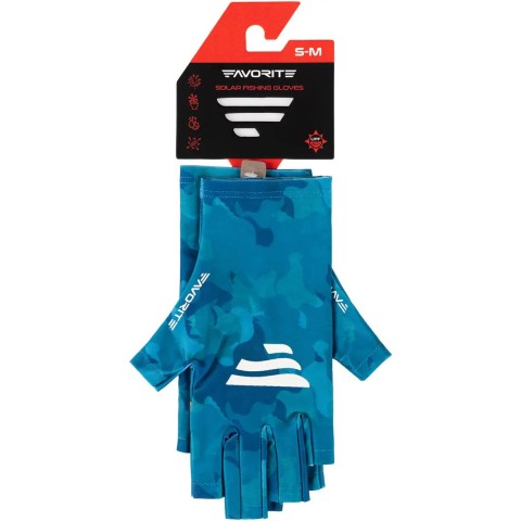Перчатки Favorite Solar Fishing Gloves 5 Cut S/M blue
