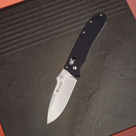 Ніж складаний туристичний Ganzo D704 (8.5 см) D2 / G10 чорний