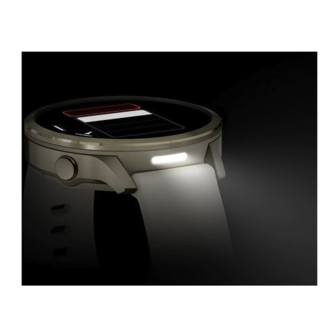 Спортивний годинник Garmin Venu 4 41мм Lunar Gold із шкіряним ремінцем 010-03013-03