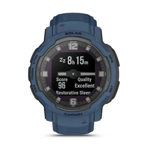 Смарт-годинник Garmin Instinct Crossover Solar синій