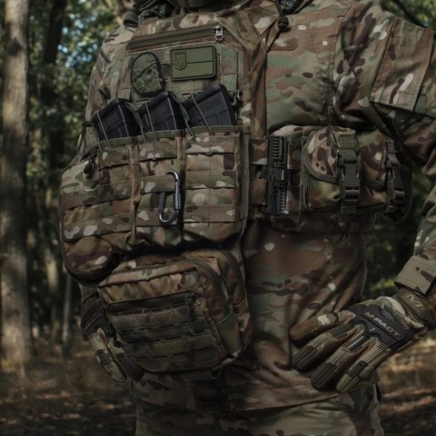Підсумок Ukrarmor потрійний під магазини АК/АR. Cordura 500D. Molle Мультикам