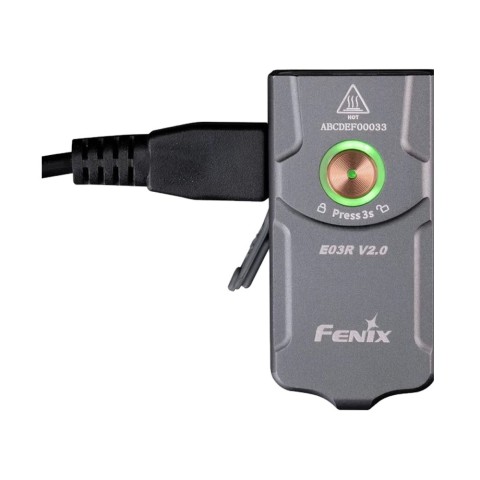 Фонарь наключный серый Fenix E03R V2.0