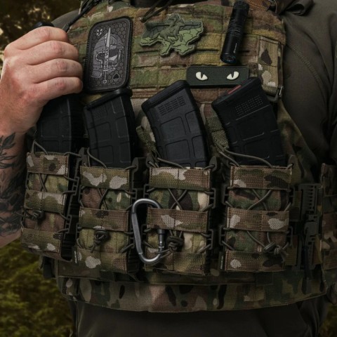 Підсумок Ukrarmor одинарний(пластиковий) для магазину АК/AR Мультикам