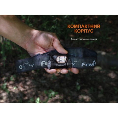 Ліхтар налобний Fenix HM55R, чорний