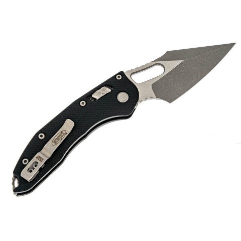 Ніж Microtech Stitch Ram-Lock, fluted, Apoc, чорне руків'я G10