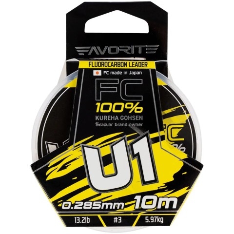 Флюорокарбон Favorite U1 FC 10m #3.0/0.285mm 13.2lb/5.97kg