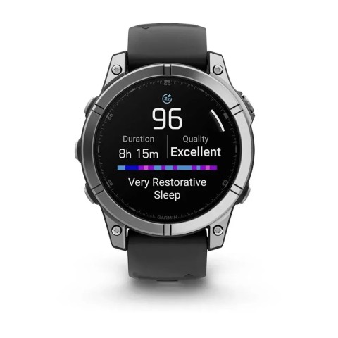 Смарт-годинник Garmin fenix E (47 мм) нержавіюча сталь/чорний