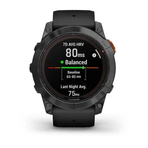 Смарт-годинник Garmin fenix 7X Pro Solar Edition сланцево-сірий з чорним ремінцем