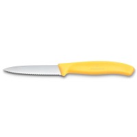 Нож кухонный Victorinox SwissClassic, 8 см, серрейтор, желтый