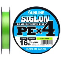 Шнур Sunline Siglon PE х4 150m (салат.) #0.2/0.076mm 3lb/1.6kg