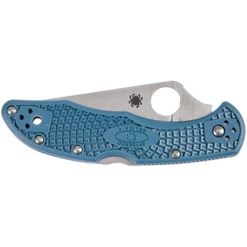 Ніж Spyderco Delica 4, K390, серрейтор blue