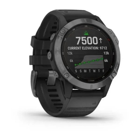 Смарт-годинник Garmin fenix 6 Pro Solar Edition сірий з чорним ремінцем