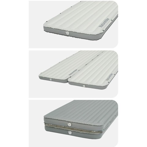 Матрац туристичний надувний одномісний  Naturehike CNK2450WS035, 198х68х9.5 см, білий із вбудованою помпою для надування