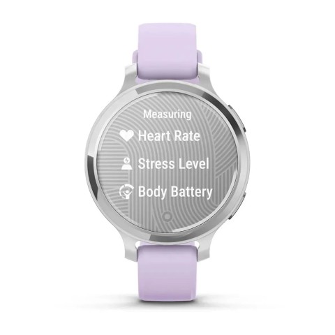Смарт-часы Garmin Lily 2 Active серебристые с силиконовым ремешком цвета фиолетовый жасмин