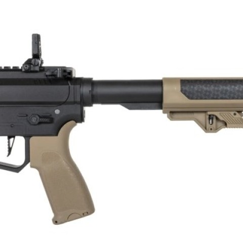 Пістолет-кулемет Specna Arms SA-FX01 Flex Hal Etu with orange discharge device Half-Tan